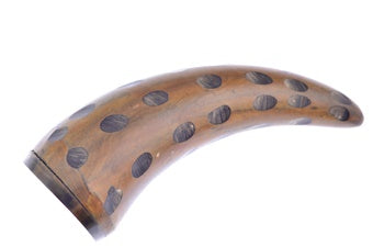 Cow Horn w/Antique Dotted