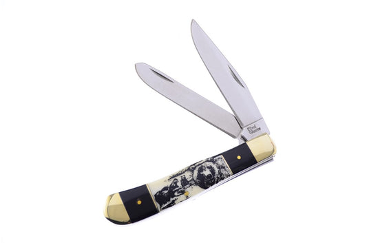 Steel Warrior Buffalo Horn With Bear Art