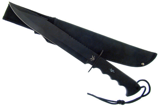Tactical Xtreme Bowie Black w/Sheath 15"