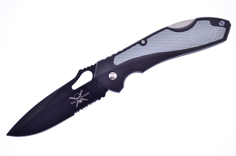 Yellow/Grey Composite Lock back Pocket Knife
